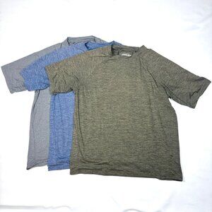 Lot of 3 Glacier Performance Short Sleeve Raglan Crewneck T-Shirt Mens Medium